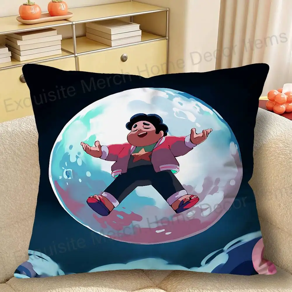 Cartoon S-Steven U-Universe Anime Celebrity Merchandise All-Match Printed Pillow Case Sofa Car Office Room Decoration Protector