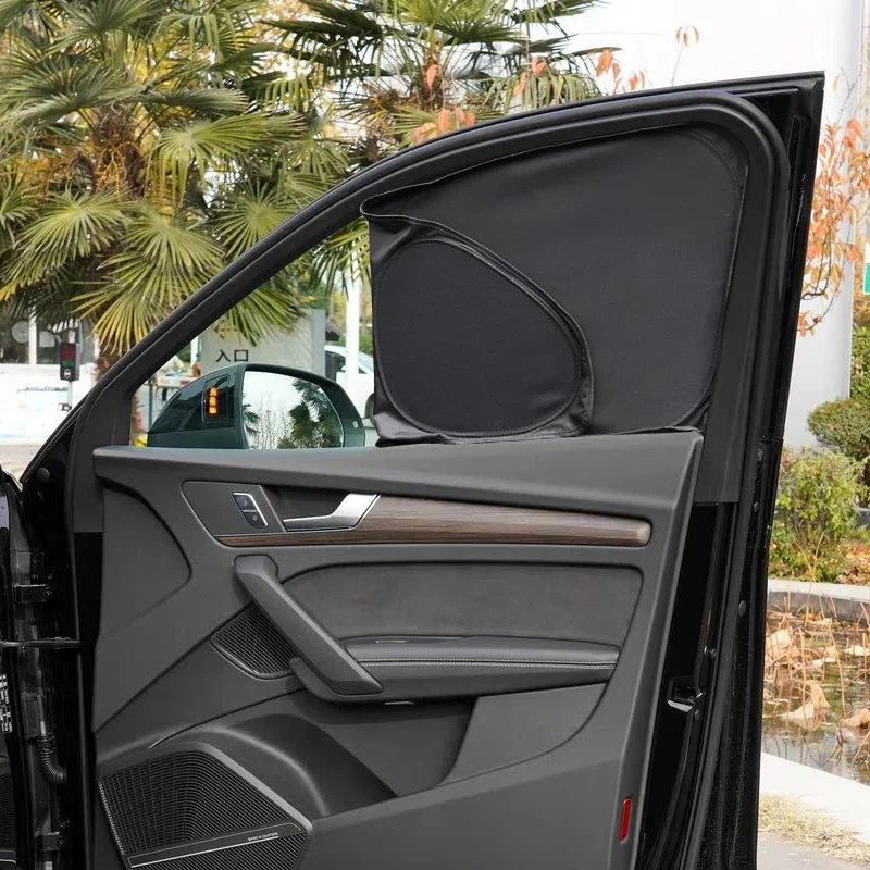 

Для Audi Q5 FY 2018-2024 автомобильный черный оконный солнцезащитный козырек с защитой от УФ-лучей, теплоизоляционный защитный чехол, аксессуары для интерьера