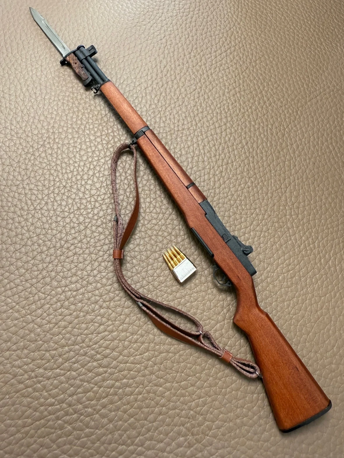 1/6 Metal and Wood Mini Ornament Display Model US WWII Garand Rifle Disassembled for 12 Inch Action Figure