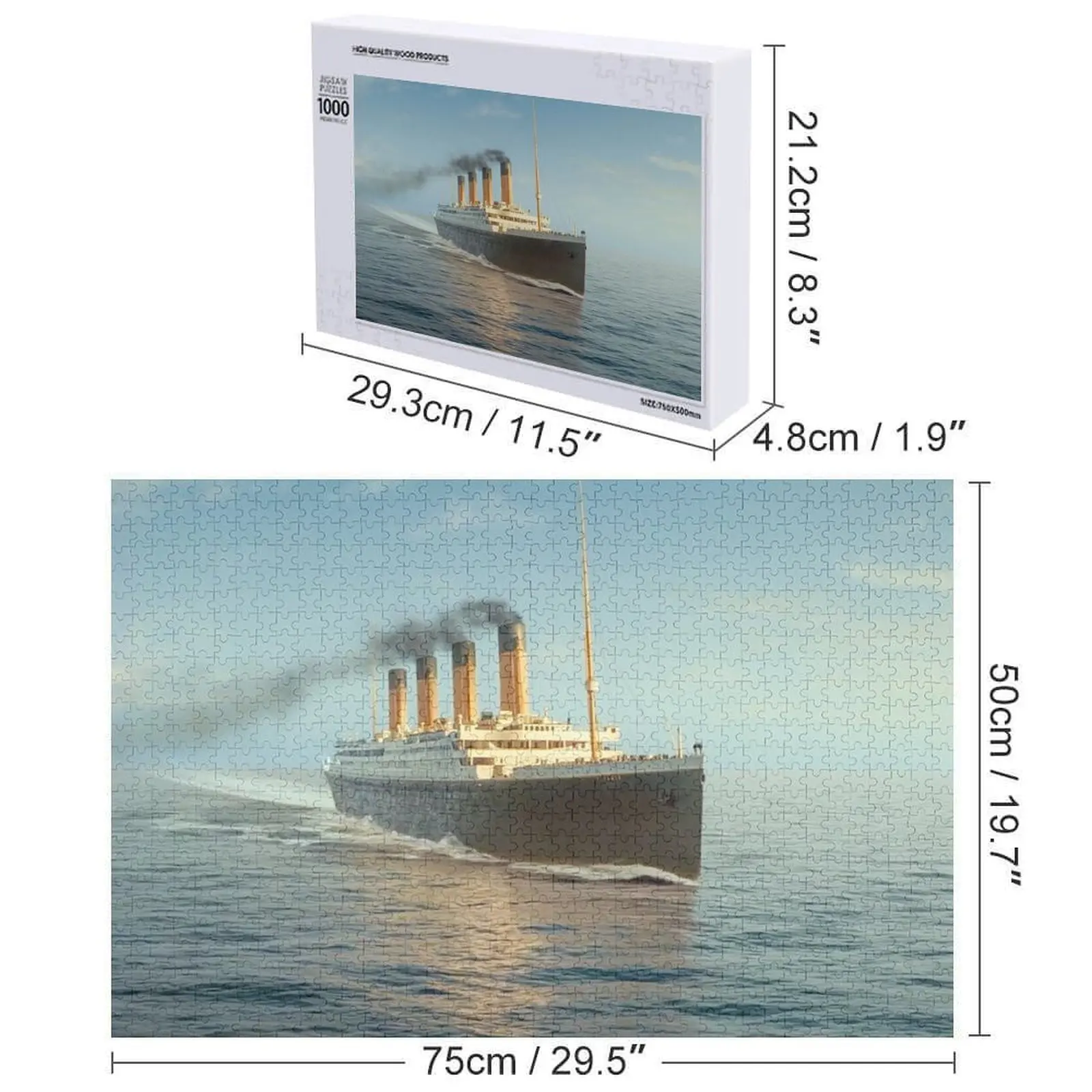 Rompecabezas The RMS Titanic, rompecabezas personalizado con obras de arte, rompecabezas personalizado, juguetes para niños pequeños