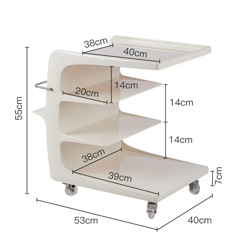 

Creative Internet celebrity sofa side Guinea acrylic used cart movable storage sideboard