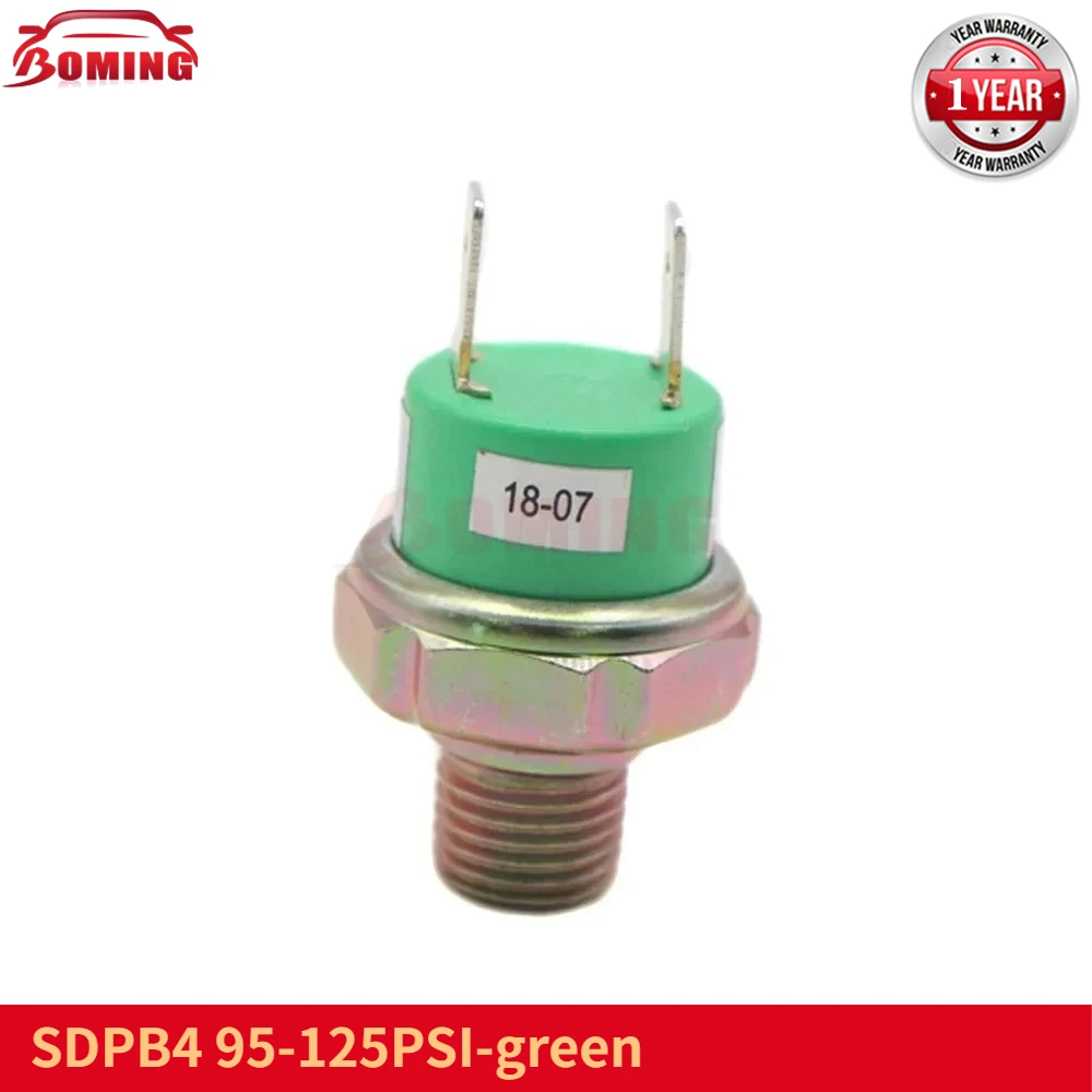 SDPB4 95-125PSI Green Air Pressure Switch Tank Mount Thread 12V/24V For Train Horn
