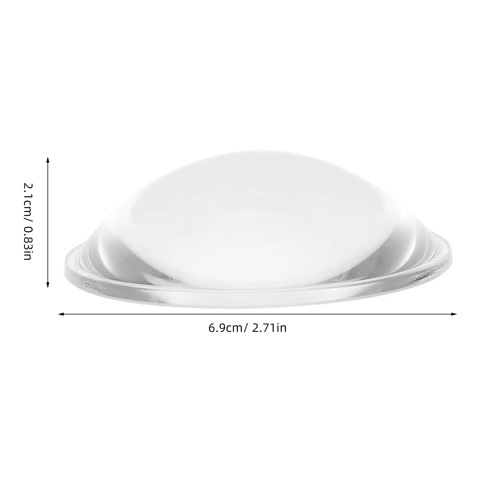 Flat Convex Lens 69Mm High Purity Optical Glass Condenser Lens for Physics Laboratory Flashlight Spotlight Focusing Glass