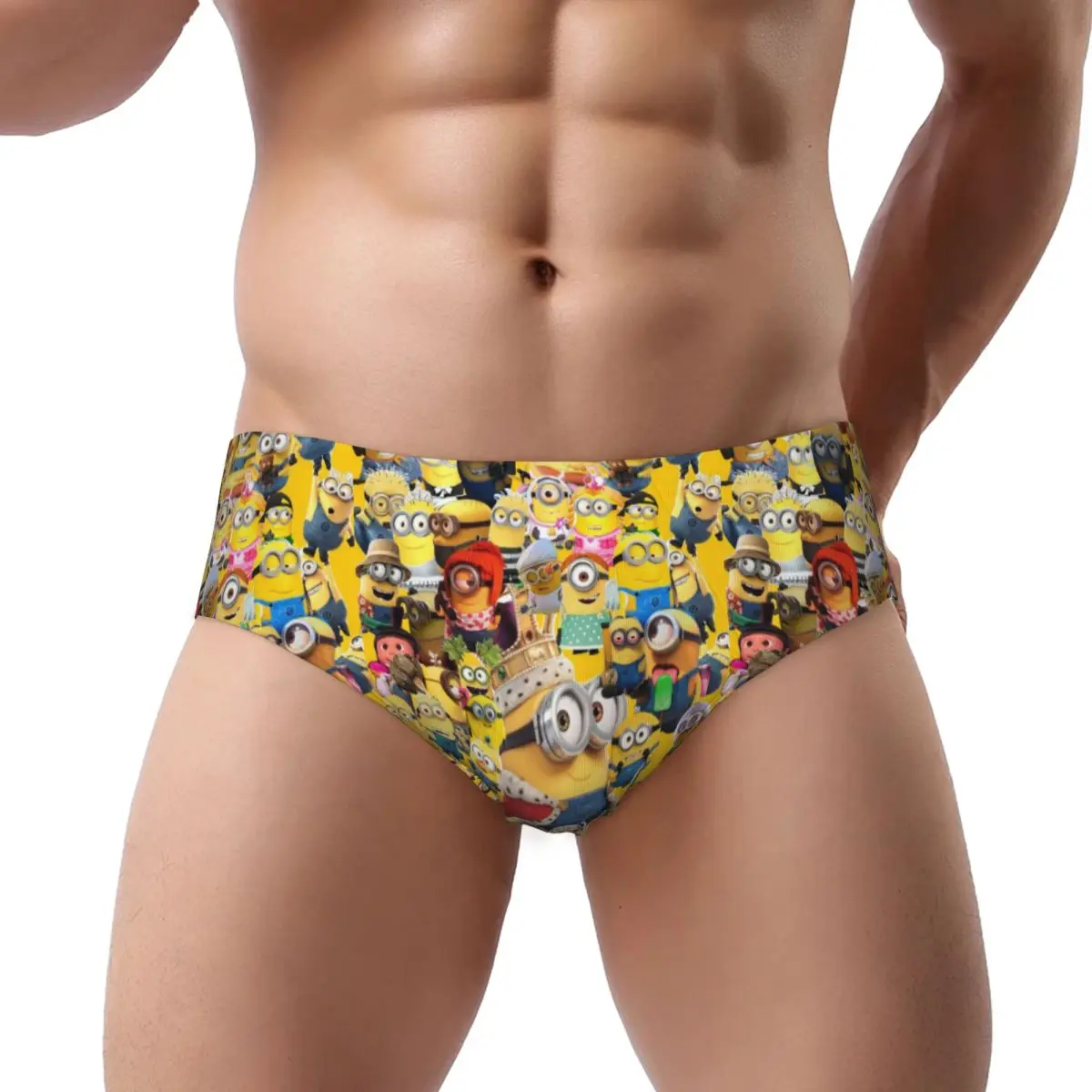 Custom Mens M-Minions   Anime Wallpaper Men Brief Panties Male Comfort Underwear Underpants