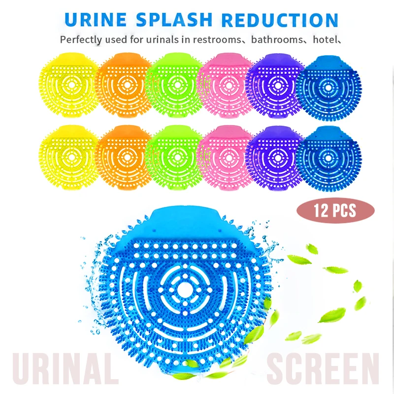 

12Pcs V908 Deodorizer Urinal Screen Mats Anti splash for Urinals Toilet Bathroom EVA Fragrance Orange Ocean last 30 Day Samples