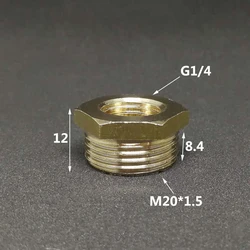 Fêmea para macho de latão rosqueado acoplador adaptador, encaixe de tubulação, cobre, M, F ,M10 * 1, M14 * 1.5, M20 * 1.5, 1/8 pol, 1/4 pol, 1/2 pol, 3/4 dentro, 1PC