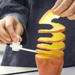 Cortador de pepino manual en espiral para patatas, espiralizador de zanahorias, picadora de ensalada en espiral, accesorios de utensilios de cocina, 1 ud.
