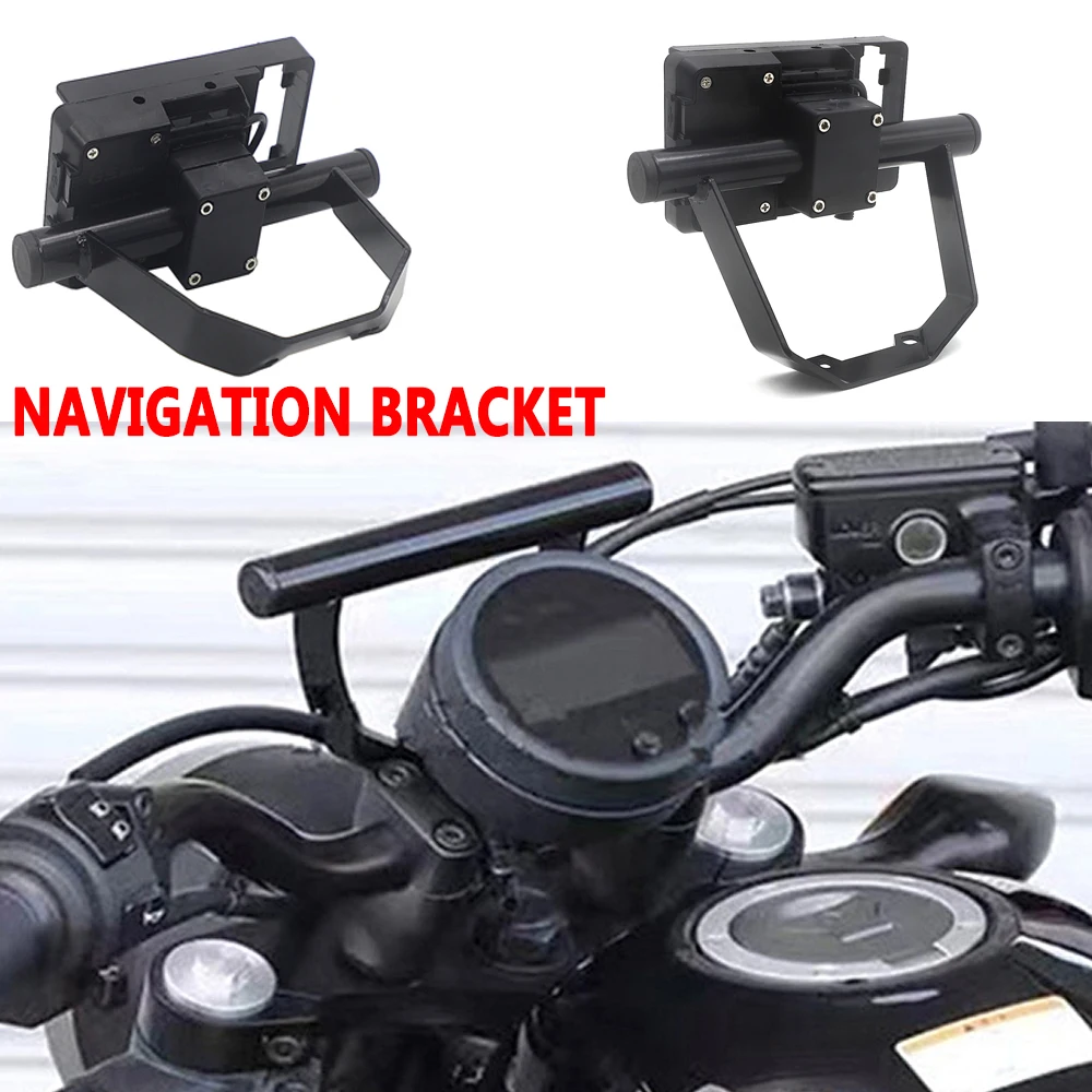 

Motorcycle Mobile Phone GPS Mount Navigation Bracket Wireless Charging Stand For Honda REBEL CMX 500 300 CMX500 CMX300 2017-202