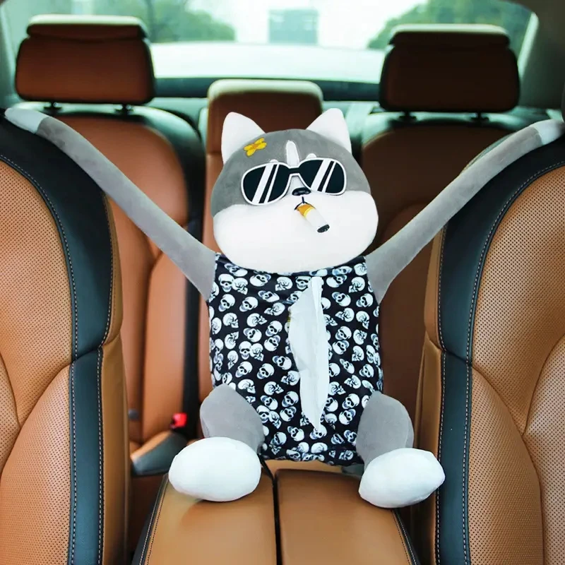 Car Tissue Box Pumping Car with Hanging Car Inner Armrest Box Sun Visor Pumping Box Cartoon Cute Creative Tissue Boxes coches