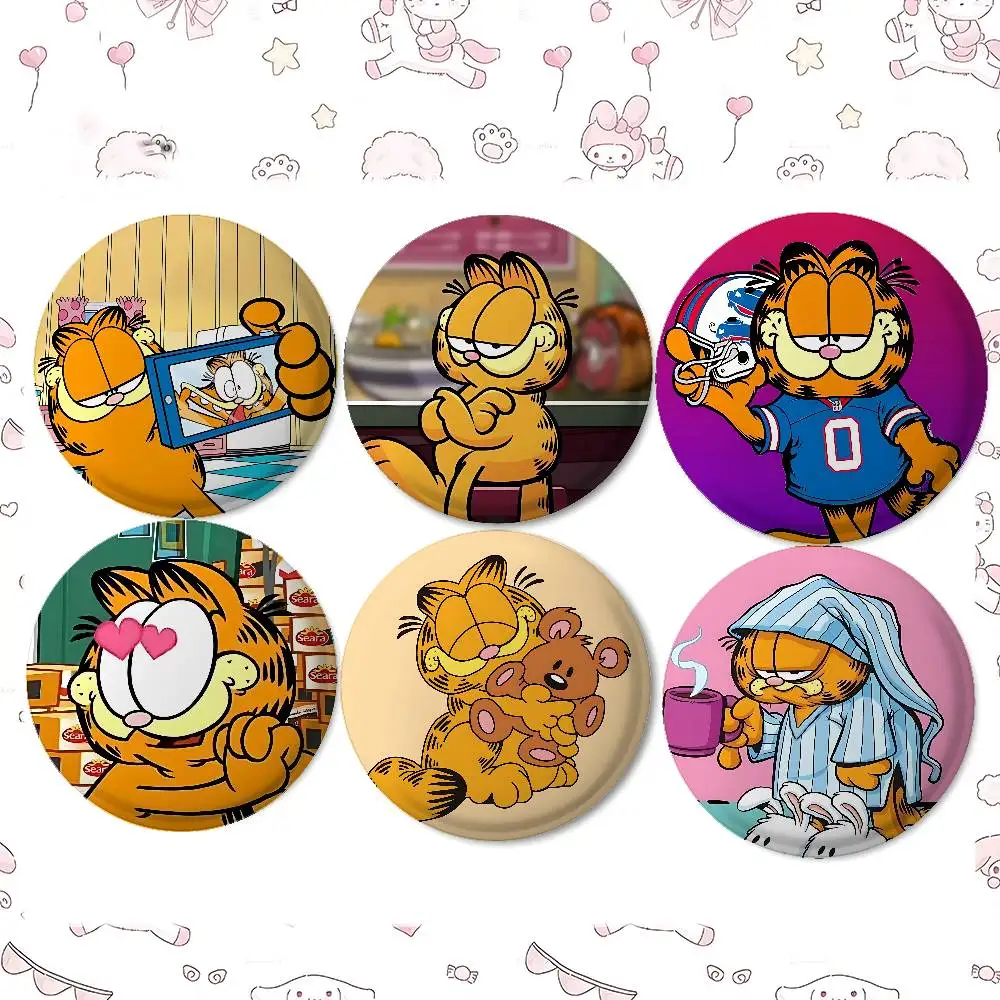 G-Garfield Badges Tinplate Soft Button Pin Brooch Metal Badge Custom Jewelry Accessories Hat Bag Lapel