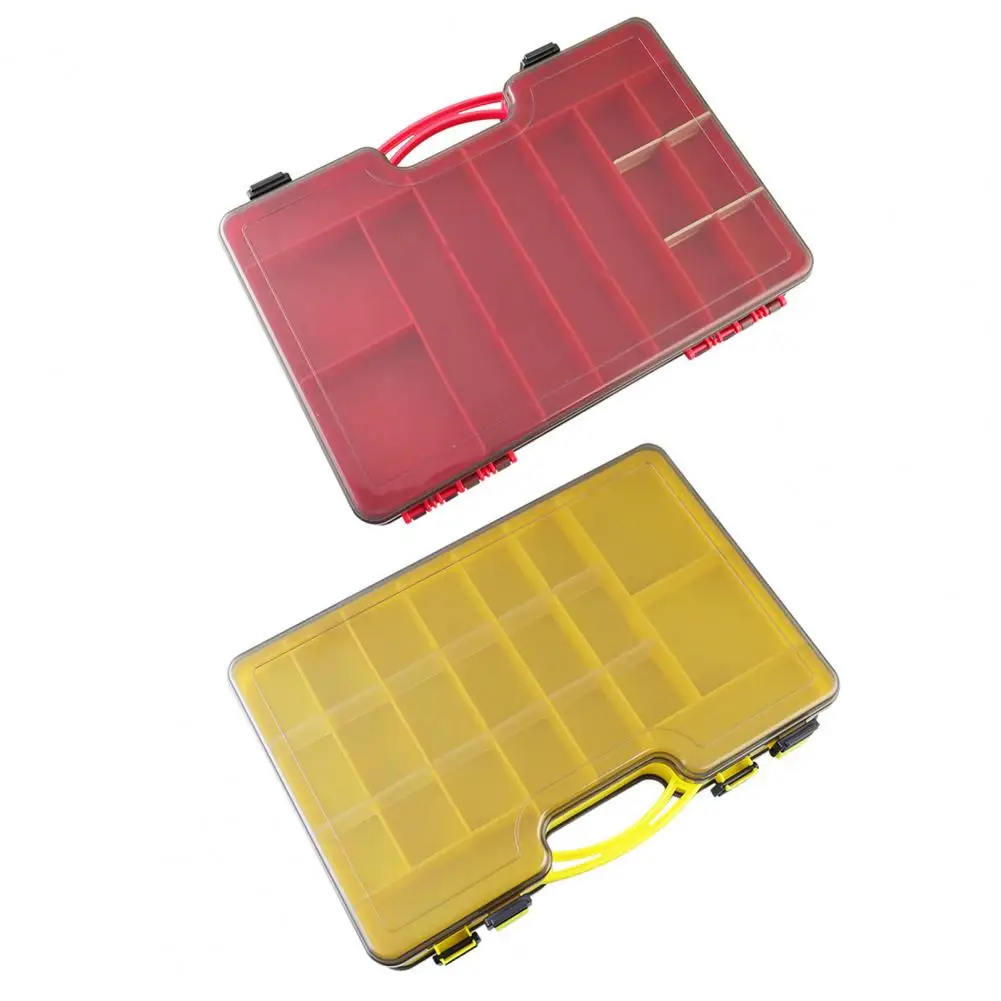 Dual-sided Lure Case Heavy Duty Waterproof Fishing Lure Box with Detachable Baffle for Baits Accessories Organization Thickened