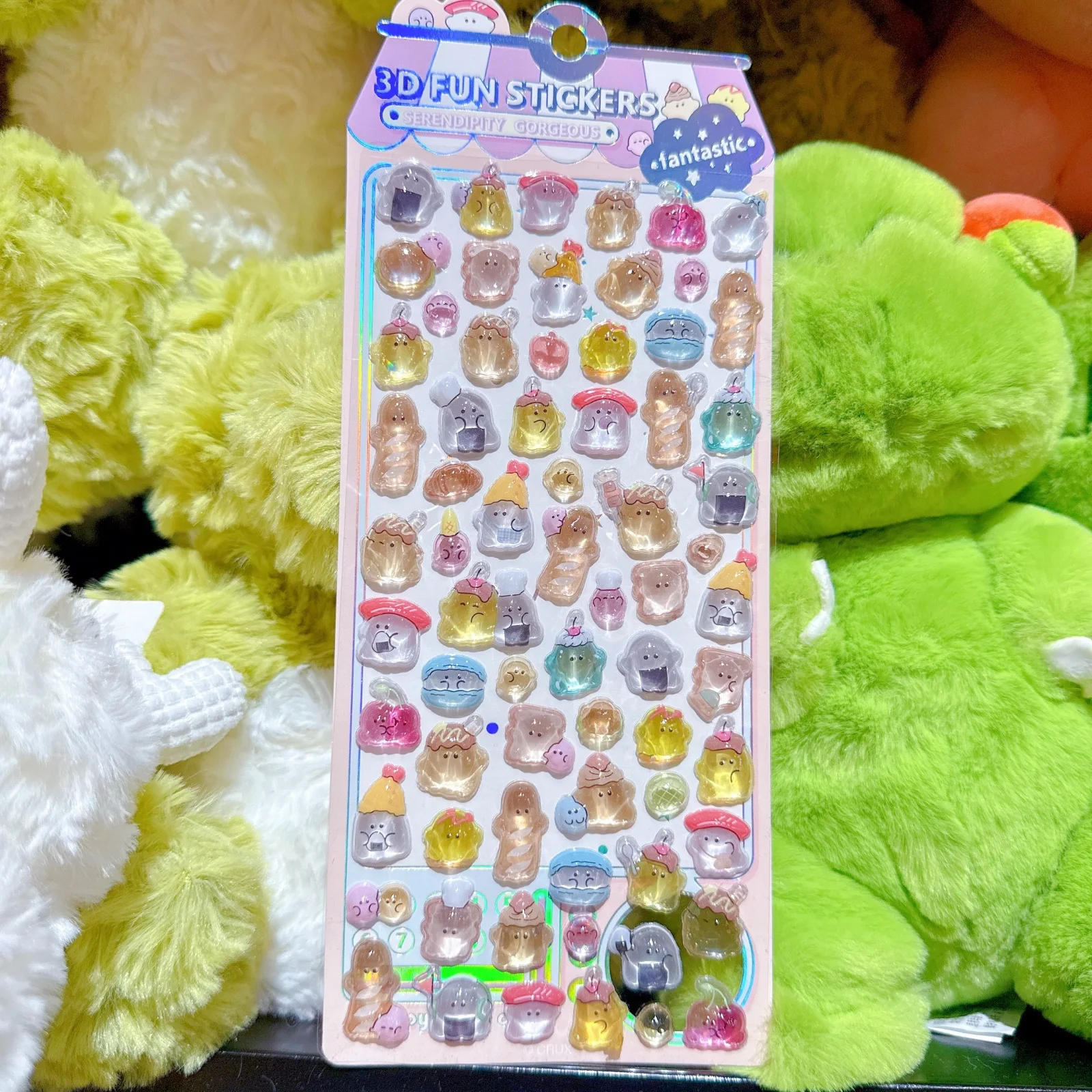 4 조각 어린이 만화 귀여운 부드러운 유령 3D 스티커 전화 노트북 연필 케이스 용 사랑스러운 데칼 BulingBulingStickers Store