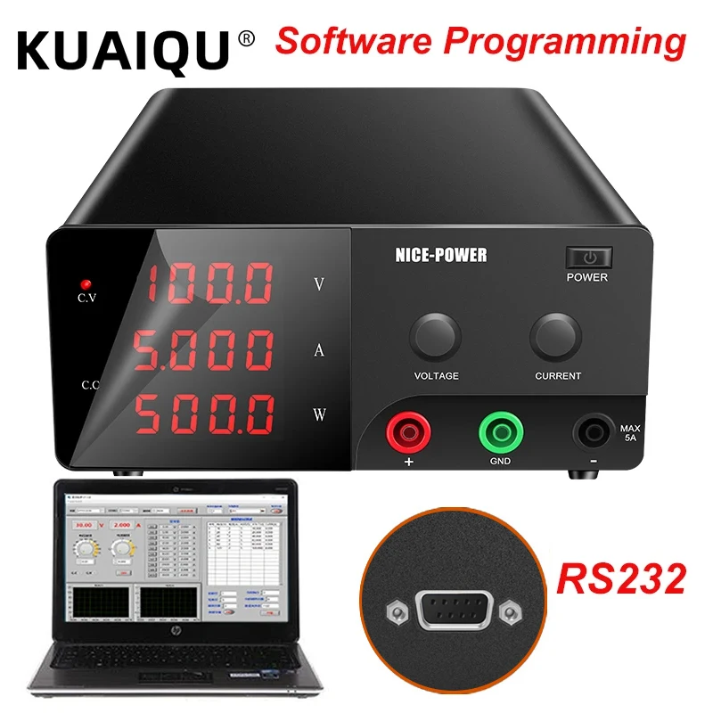 RS232 Programmble 450W-1200W Bench Regulated Power Supply Adjustable Laboratory Power Supply 30V 60V 100V 110V 120V 200V 10A 20A