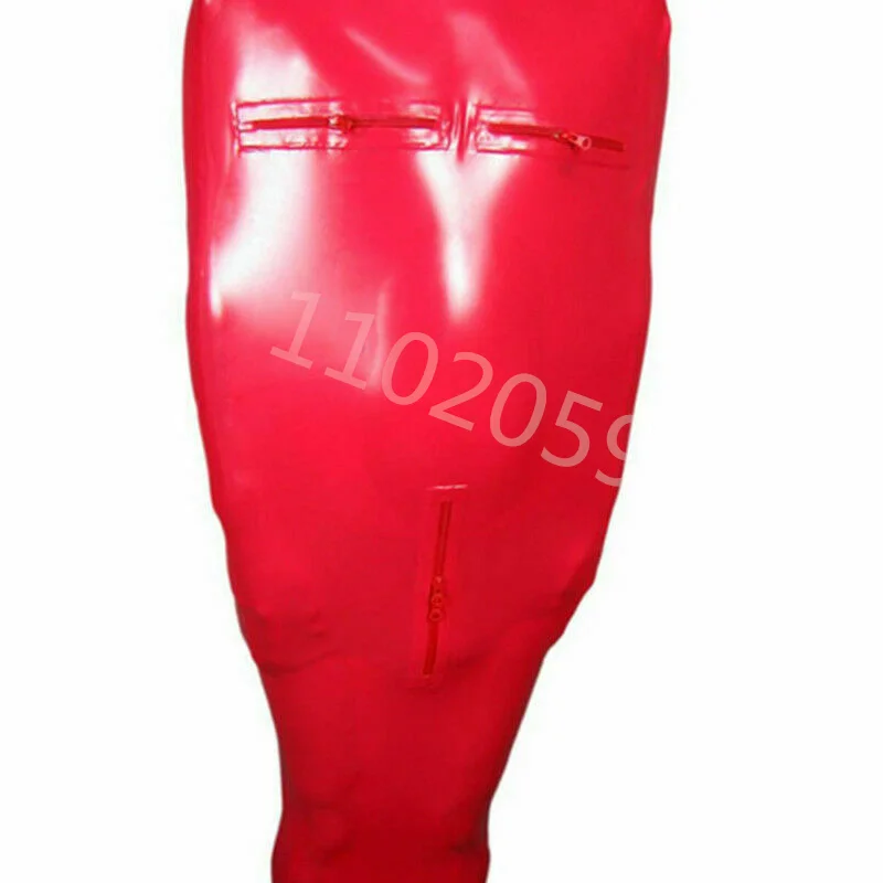 0.6mm Latex Sleeping Bag with Zipper on Back Chest and Crotch Rubber Bodybag Sleeps