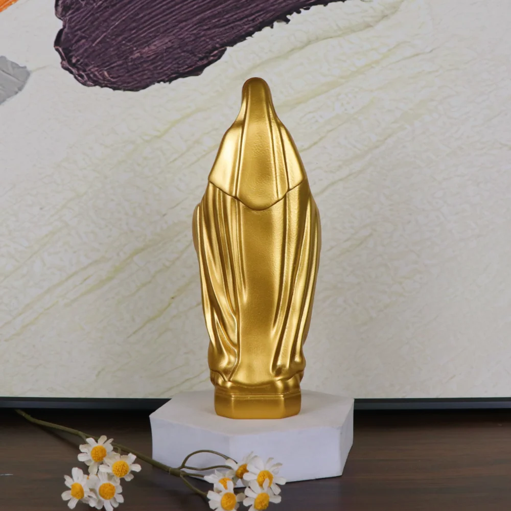 Bild der Heiligen Statue Unserer Lieben Frau Maria, Jungfrau-Statue aus Kunstharz, christliche katholische Dekoration, religiöses Gebet, Figur der Heiligen Familie – Detail 7