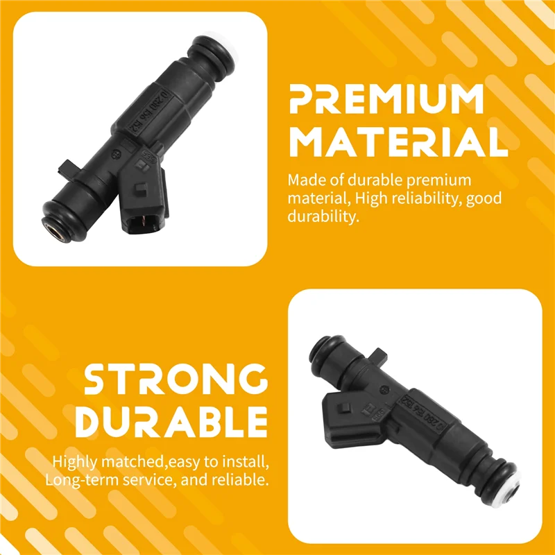 ABQB-Car For GM CORSA/MERIVA 2004-2009 1.8 Fuel Injector Nozzle 0280156152 For Fiat Stilo 1.8 8V 2002 93325238 4PCS