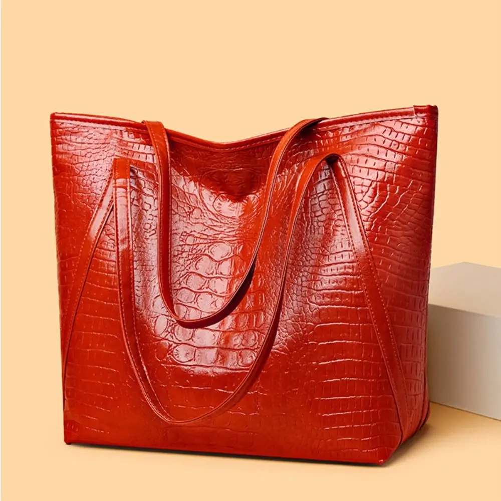 

Fashion Crocodile Print Tote Bag Leather Large Capacity Shoulder Bag Handbag Women
