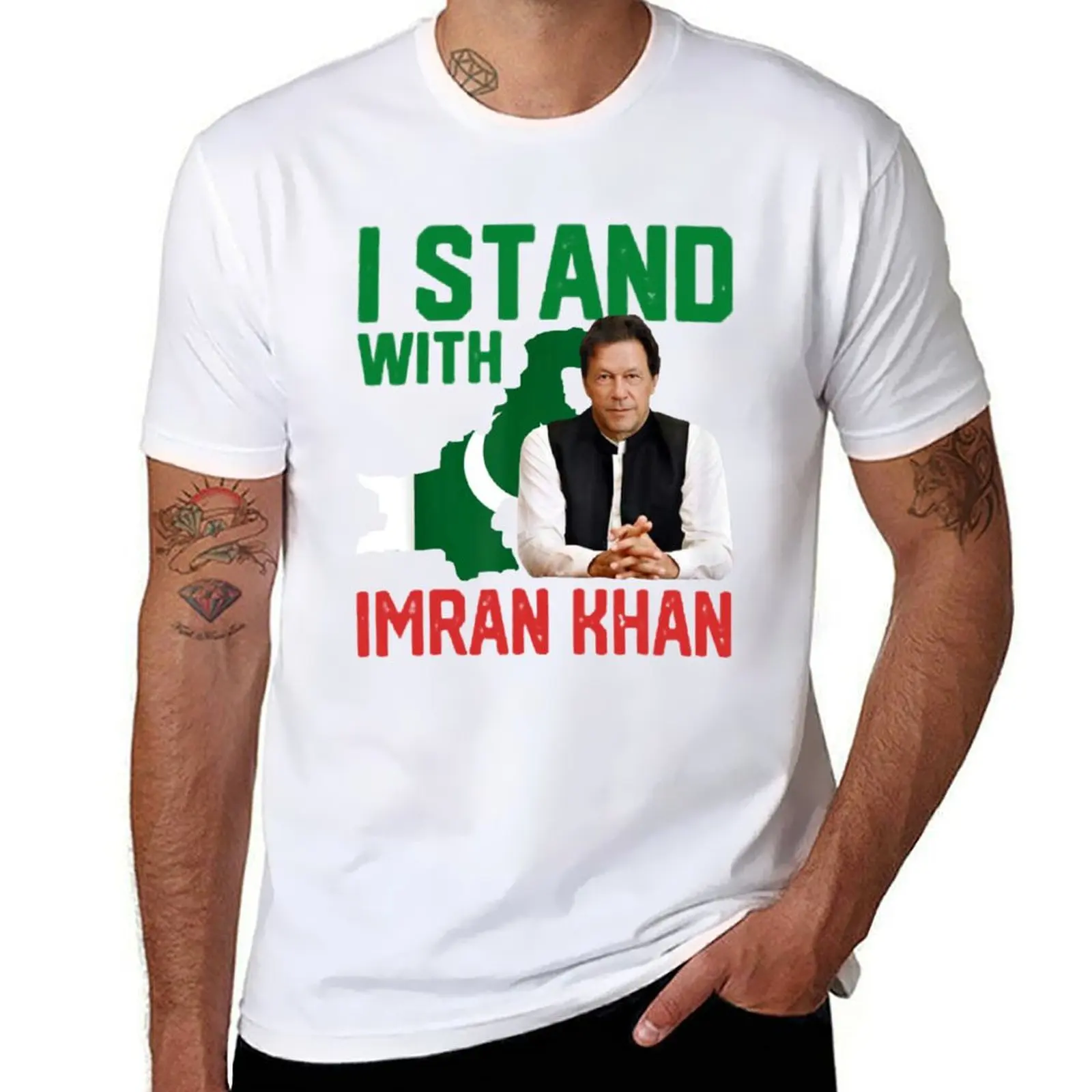 

I stand with Imran Khan T-Shirt man tshirt cotton t shirts high quality T-Shirt