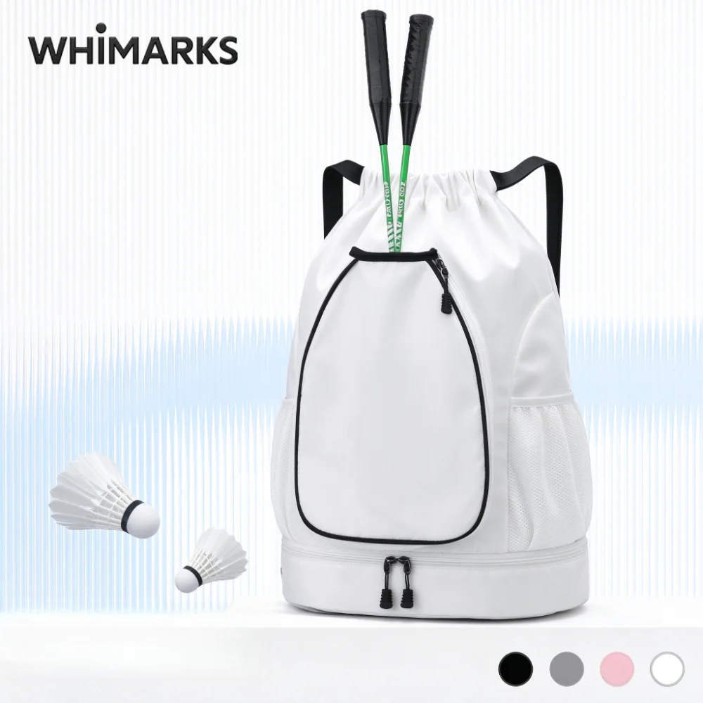 WHIMARKS New Sport Backpacks Bag Badminton Racket Bag Basketball Bag Separated Shoe Compartment Training Tennis Racquet Pack