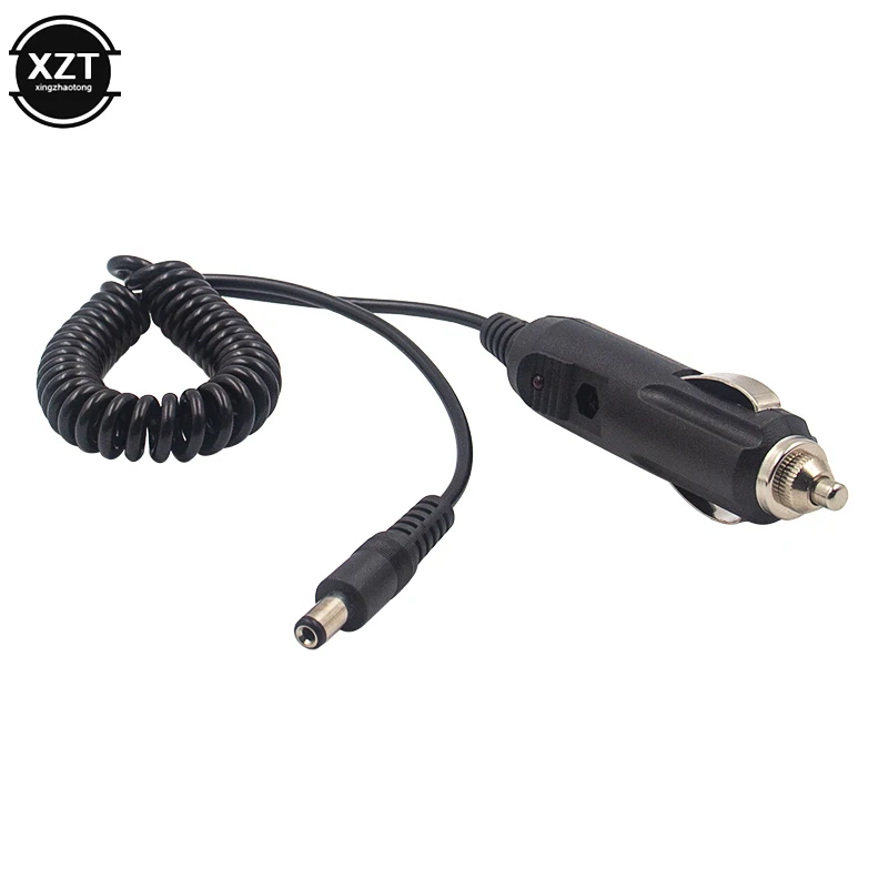 Enchufe portátil para encendedor de cigarrillos de coche, conector macho de CC de 1,5mm x 5,5mm, Cable de extensión de cargador de corriente, 2,1 M, 12V