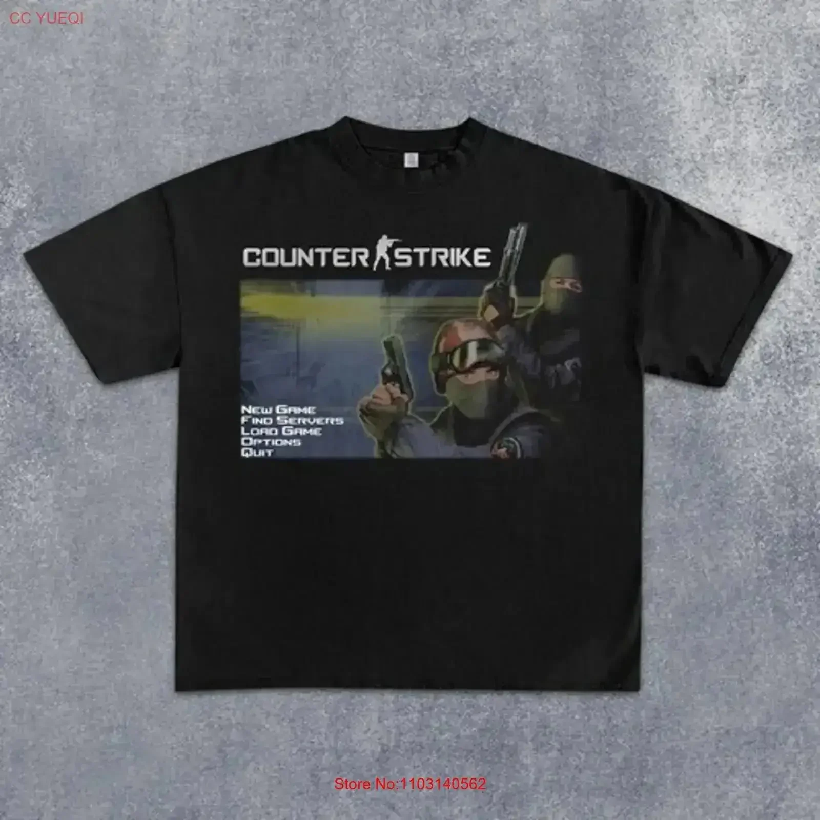 Counter Strike 1 6 GRAPHIC UNISEX TEE S 5XL vintage Washed designer clothes fashion Comfortable Stretched Casual homme vintage