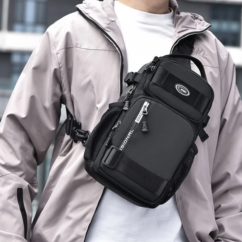 Multifunctional Chest Bag Men's Single Shoulder Crossbody Bag Outdoor Backpack Large Capacity Double Shoulder Bags XA64CC