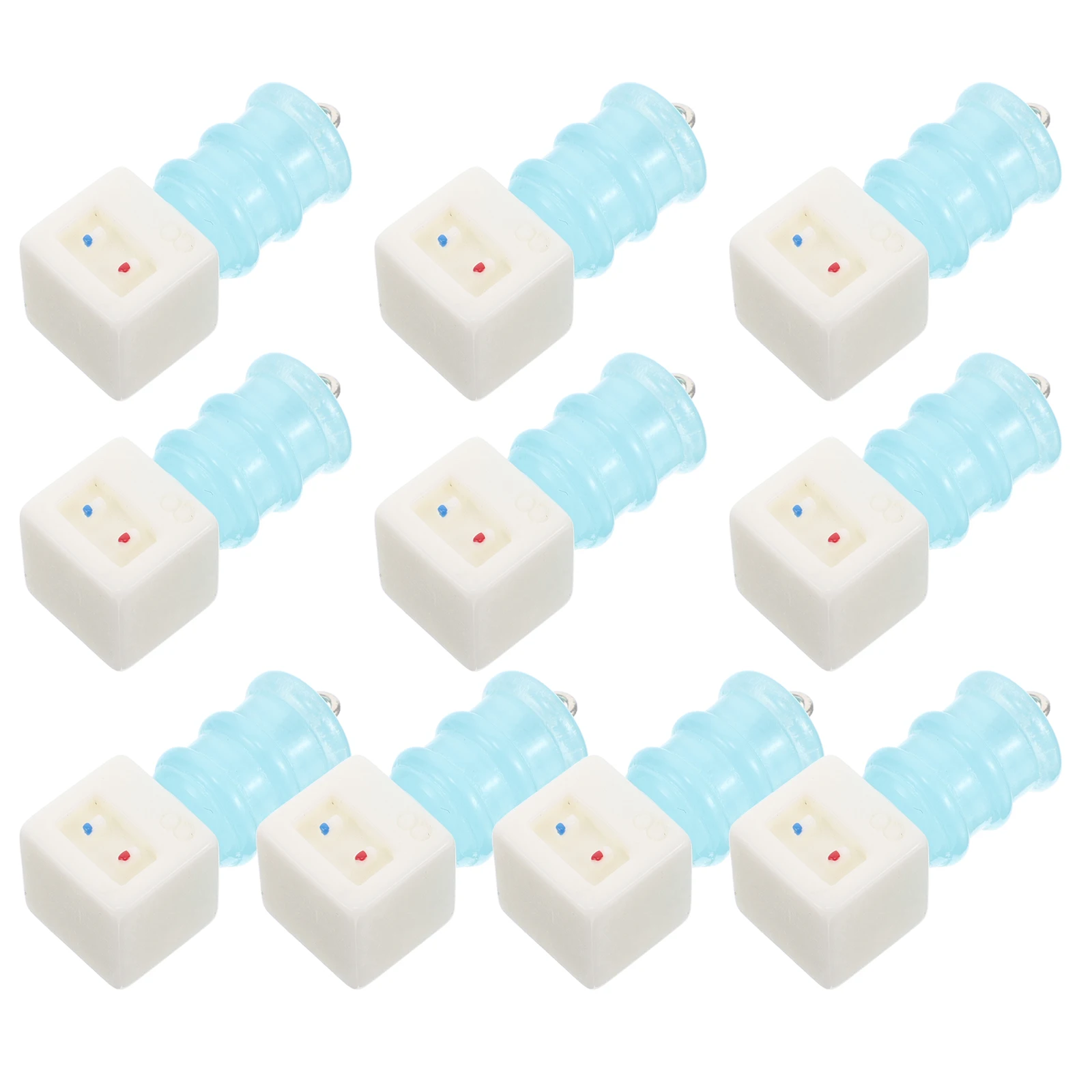 

10Pcs Cute Miniature Resin Water Dispenser Charms Tiny Drink Pendant Keychain For Jewelry Accessories Gifts