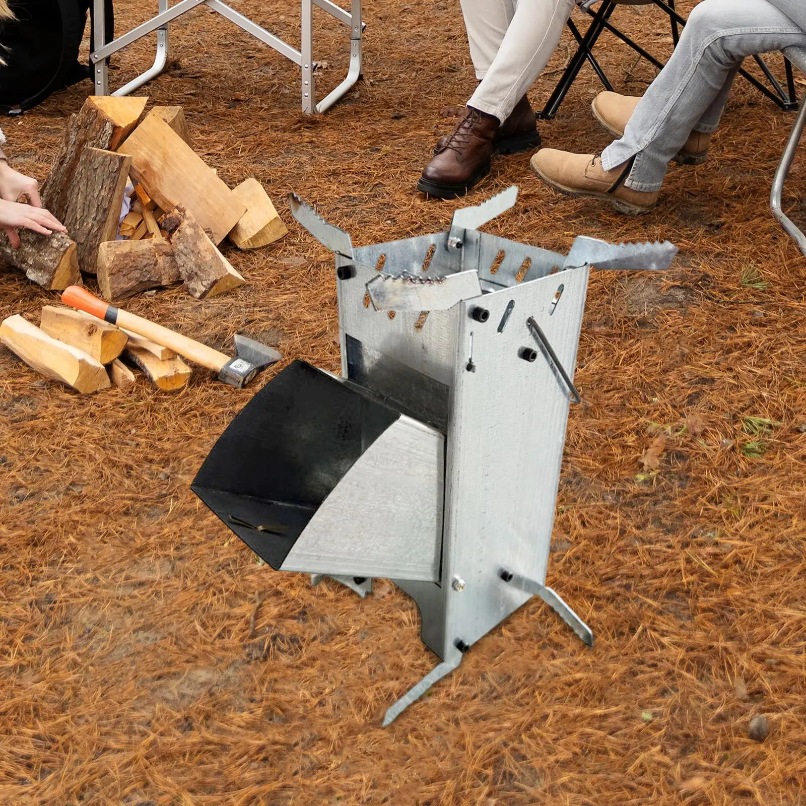 

Foldable Outdoor Camping Burner Metal Stove Compact Heater Furnace for Campsites Equipment and Picnic