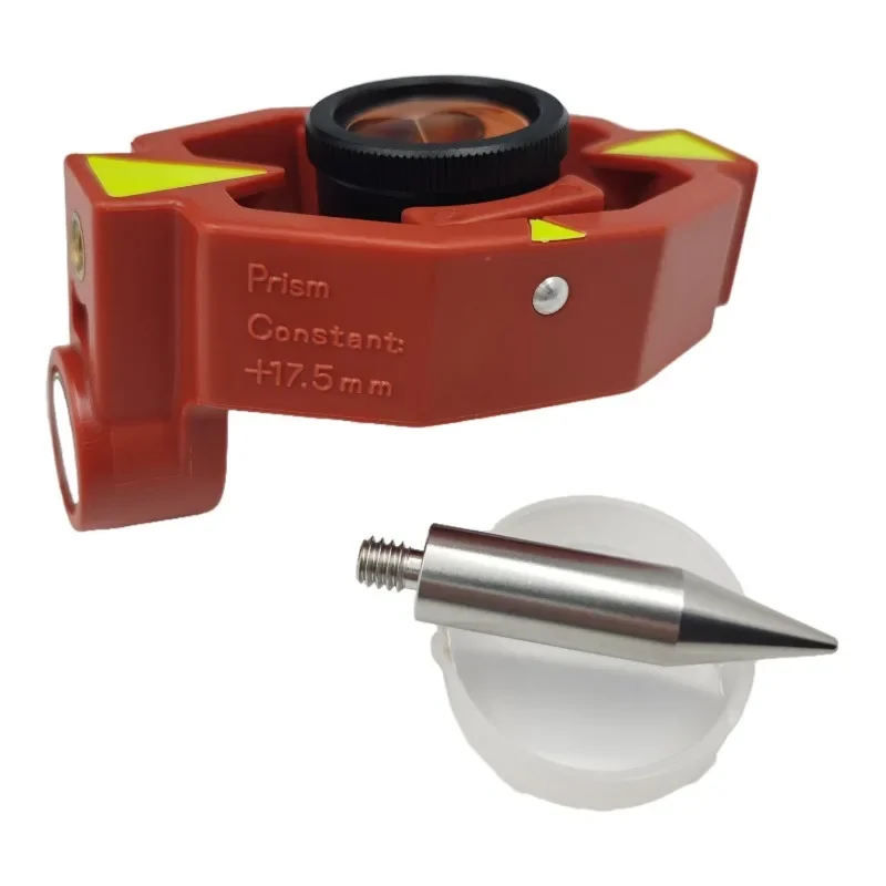 Mini Prism for Leica Swiss Style Total Station Surveying with Tip Point Constant + 17.5mm Offset High Quality