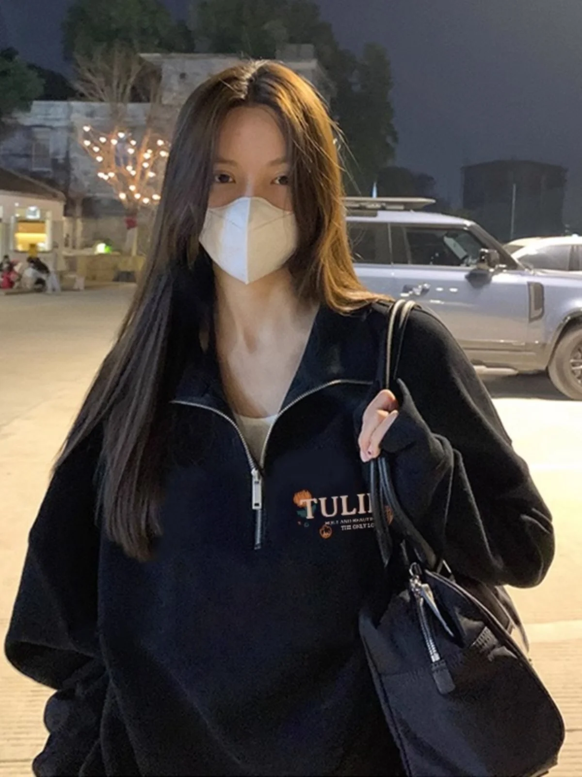 

Женская толстовка Bla Pure Cotton на молнии, новинка 2023 года, весна-осень, в американском ретро-стиле, с отложным воротником