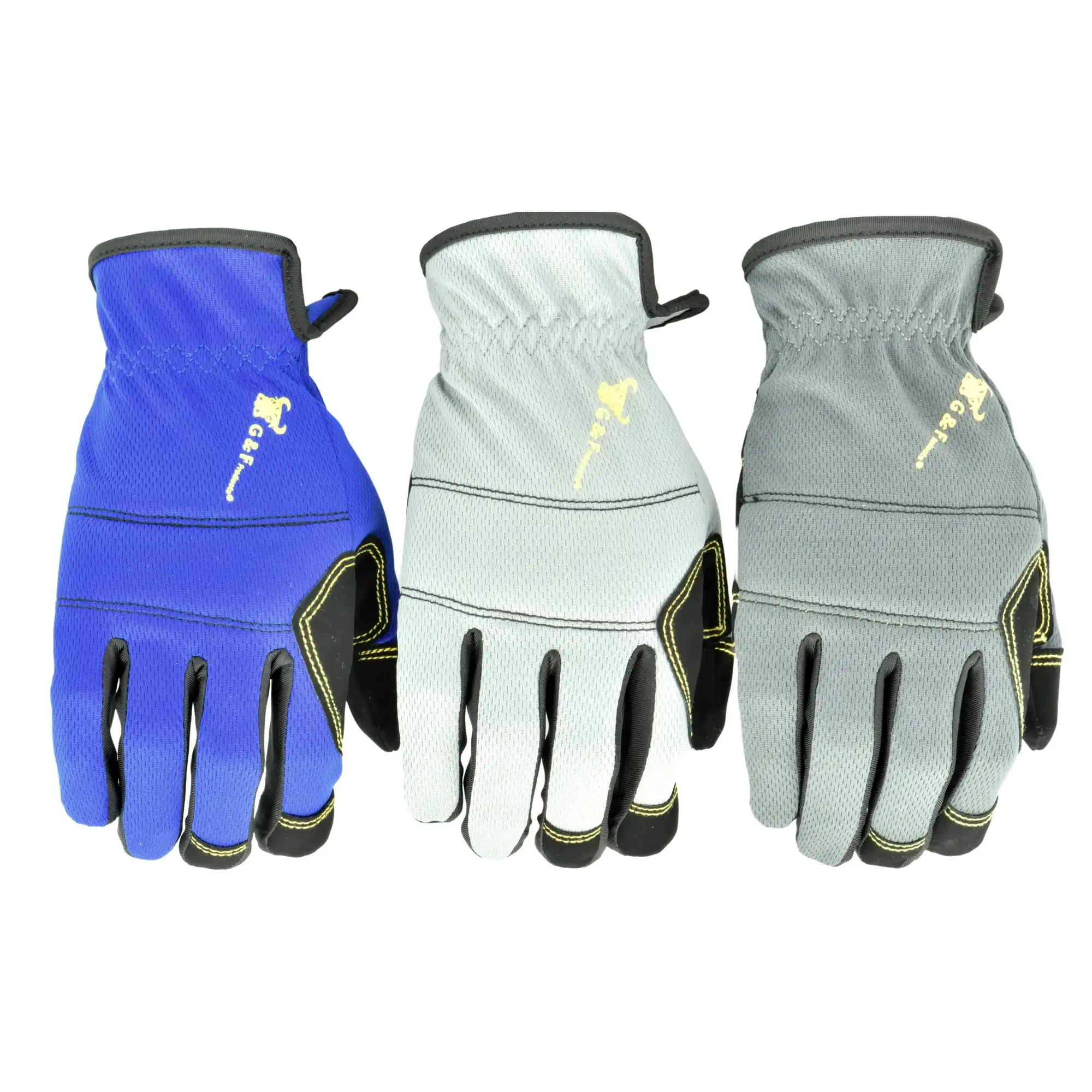 

G & F Products Work Gloves High Performance Gloves Assorted Colors, 3 Pair, Size XLarge