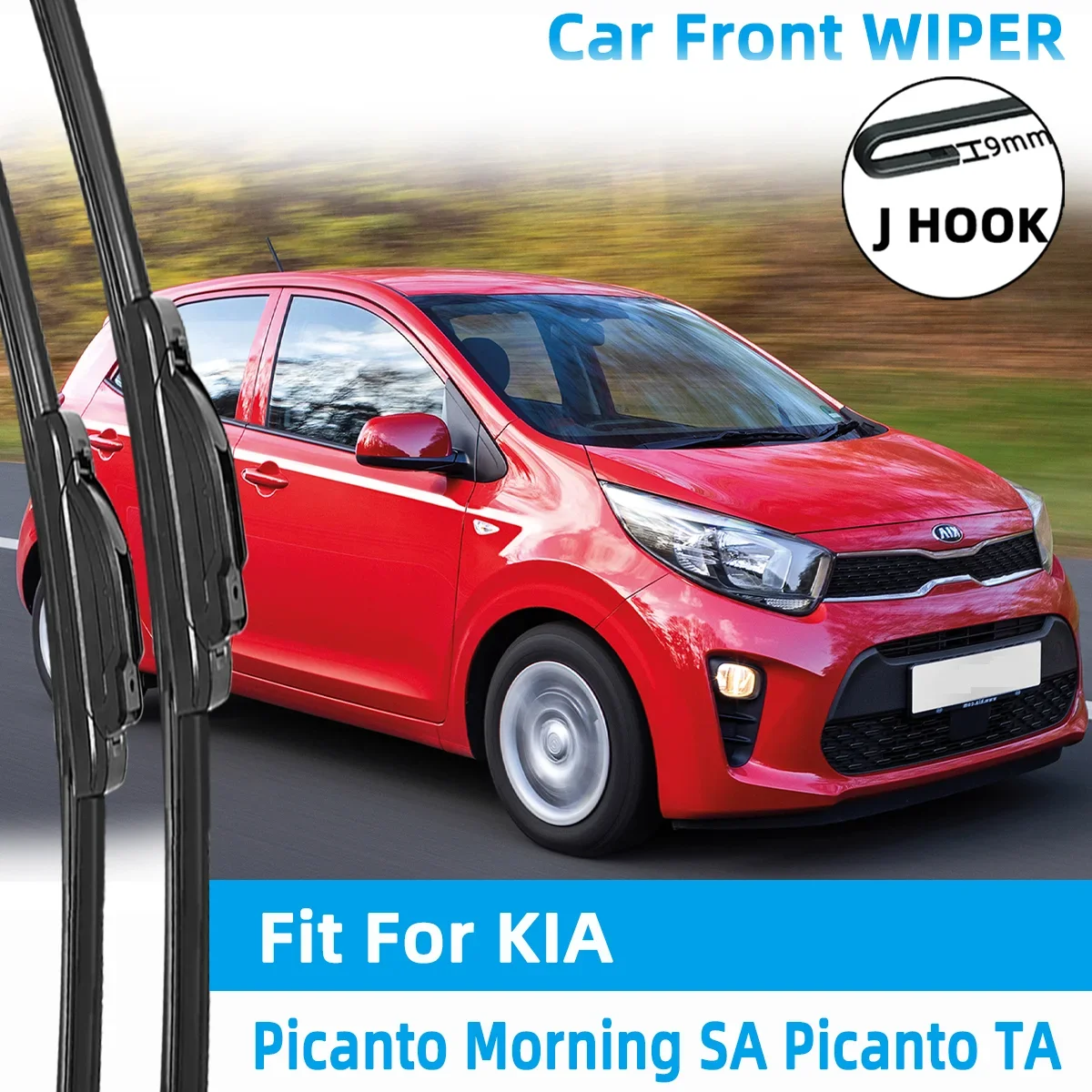 

Front Wiper Accessorie Double Rubber Car Wipers for KIA Picanto MK3 Morning SA MK1 Picanto TA MK2 2004-2021 Brushes New Upgraded