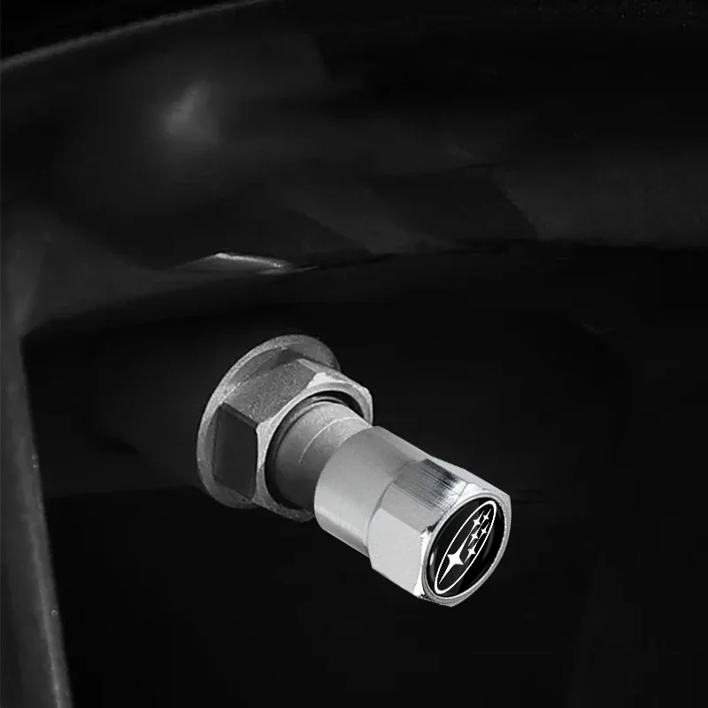 4 قطعة عجلة السيارة الإطارات صمام قبعات شعار الهواء الجذعية يغطي اكسسوارات السيارات لسوبارو STI BRZ امبريزا فورستر ليجاسي Outback Levorg