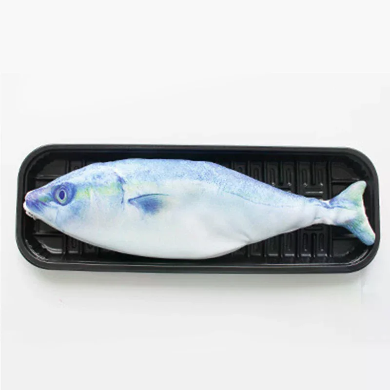 Simulation Fish Pencil Case Kawaii Cartoon Zipper Pencil Box Large Capacity Portable Storage Bag Stationery Holder Pen Bags Cut