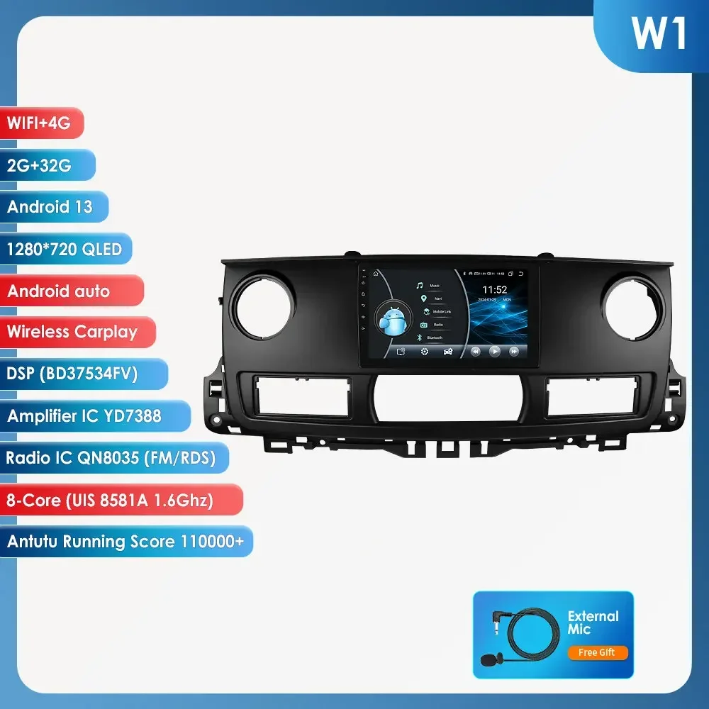 Android Autoradio Betaler voor Renault Master 2003-2011 Auto Multimedia GPS Carplay 2Din 6115 Autoradio Stereo Groot Scherm autoradio