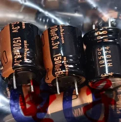 30pcs/lot nichicon 6.3V 1500UF 10*12.5 HN high-frequency low resistance electrolytic capacitor free shipping