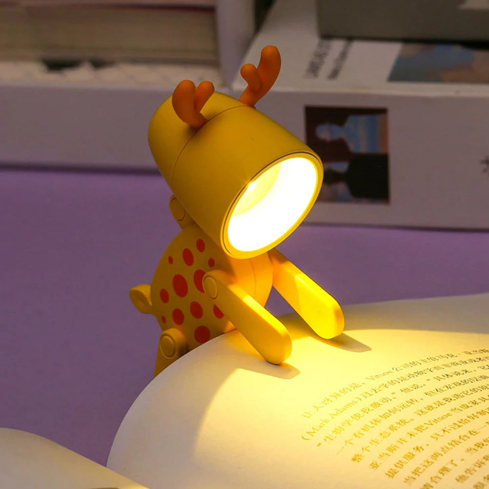 

Cartoon Deer LED Mini Table Room Light Led Night Light Lamp Bedroom Kids Room Decor Foldable Without Gift