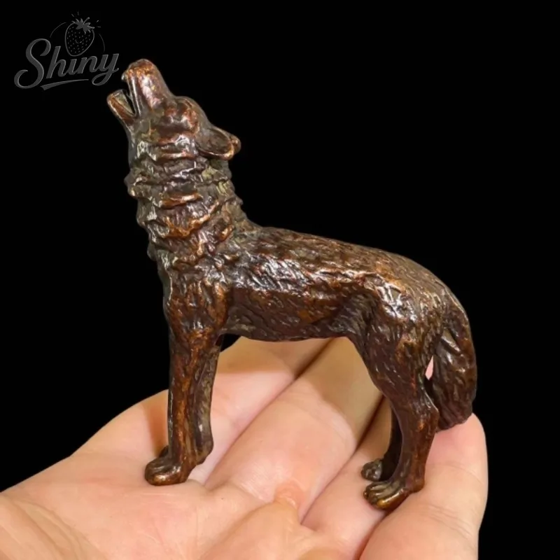 Antique Bronze Xiao Tianquan Dog Ornament, Craft Home Living Room Decoration Office Desk Alloy Ornament