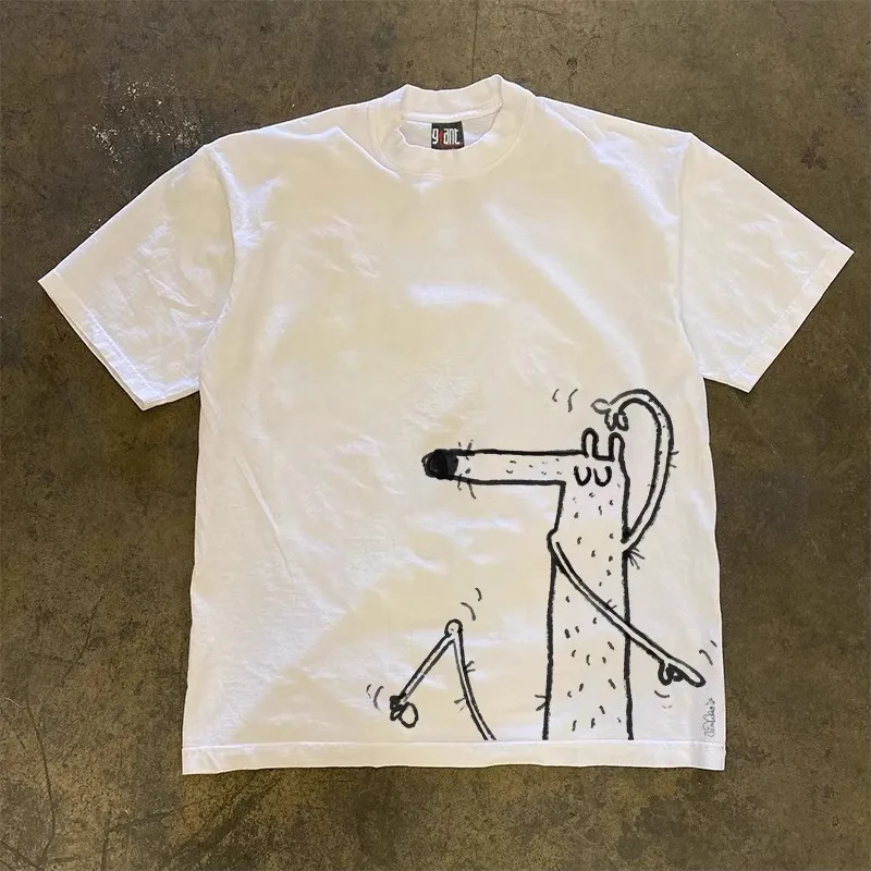 

Футболка из чистого хлопка 260 г, плотная, с коротким рукавом, Xiaocheng S, с разнообразными дизайнами, модная, в стиле хип-хоп, весна-лето, Ele Dan