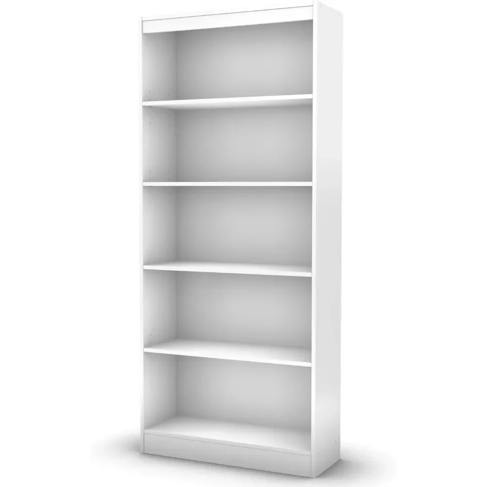 Axess 5-Rack Bookcase-putih murni