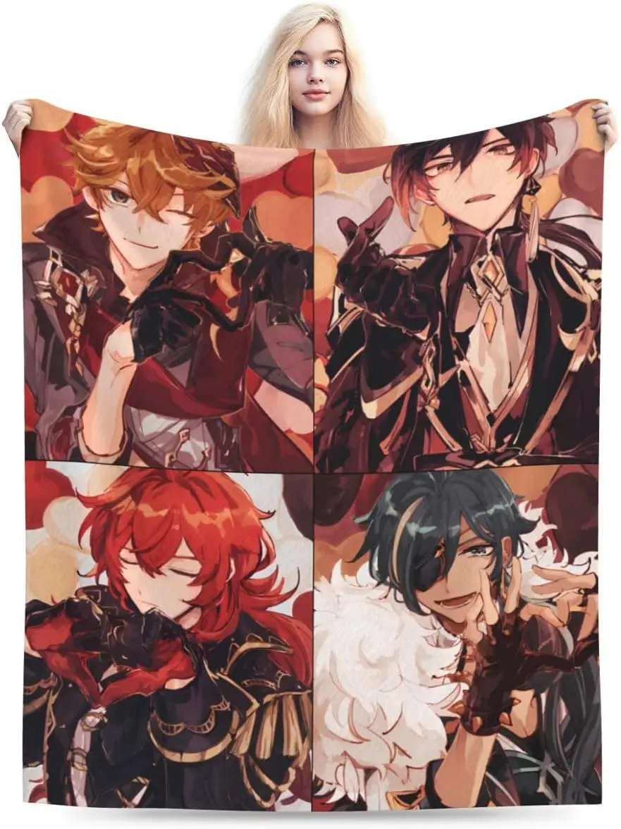 Anime jogo cobertor super macio cobertor de pelúcia cama sofá sala estar decoração presente 150x200cm 130x150cm