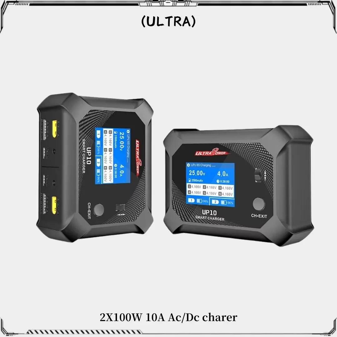 ULTRA POWER UP10 2X100W 10A AC/DC Smart Blance Charger Dual Channel Output Battery Charger