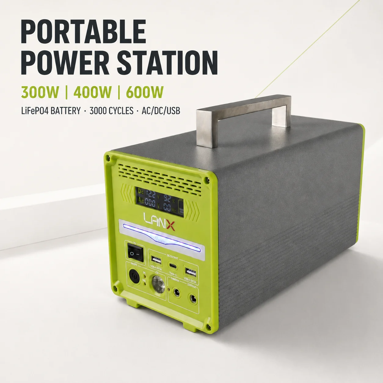 Portable Power Station 300W Camping - Stazione di Alimentazione Portatile 300W 400W