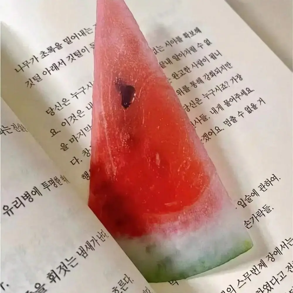 Creative Apple Slice Reading Bookmark Acrylic Funny Pages Guide Marker Simulation Fruit Note Bookmark Birthday Gift