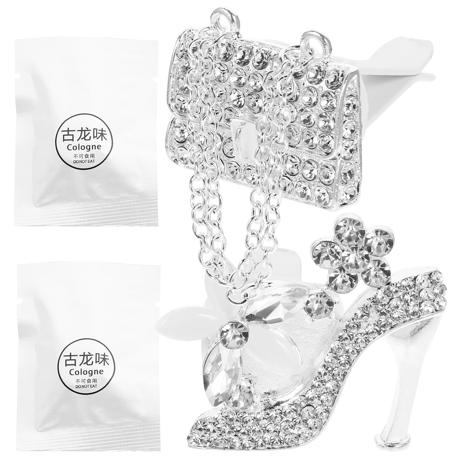 

2pcs Rhinestone Vent Clip Air Freshener Aromatherapy Diffuser For Office Bathroom Wardrobe Car Air Freshener Clips Car Supply