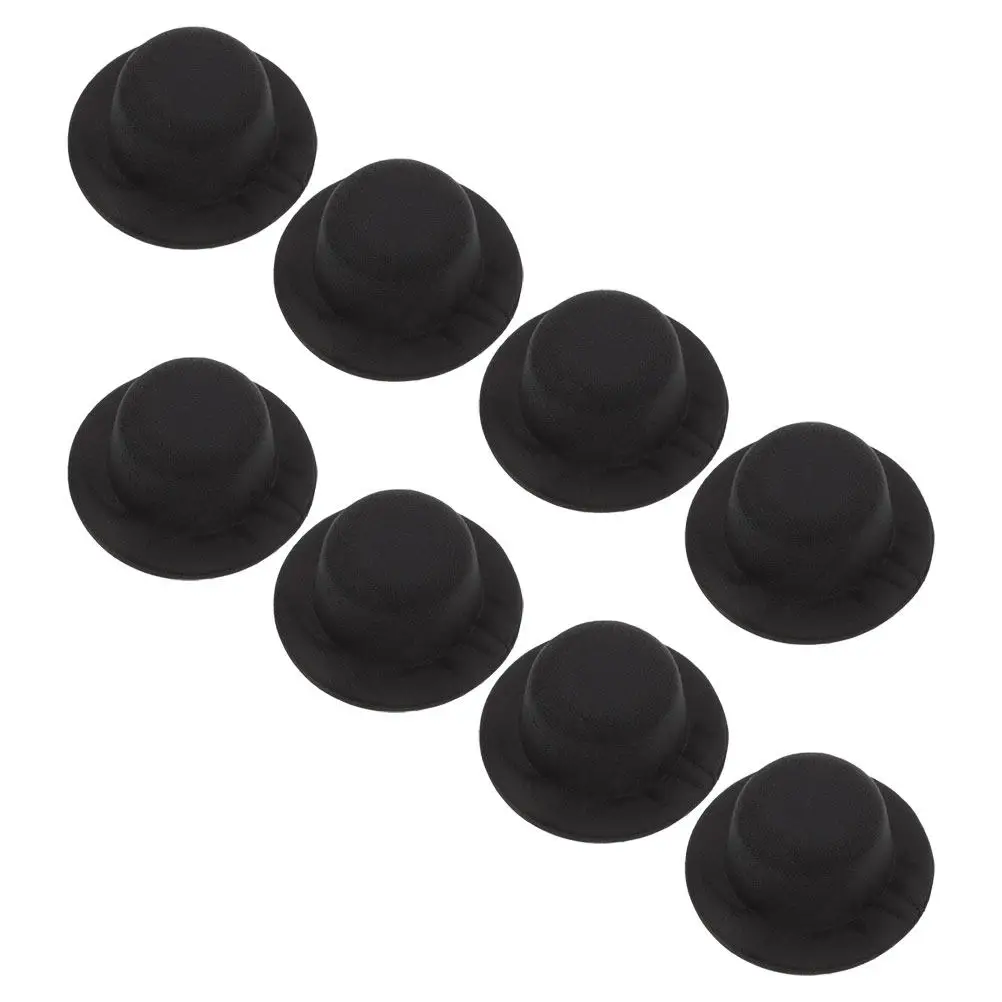 8Pcs Top Hat Crafts For Home Decor New Years Party Decor Miniature Decoration Small Formal Accessory