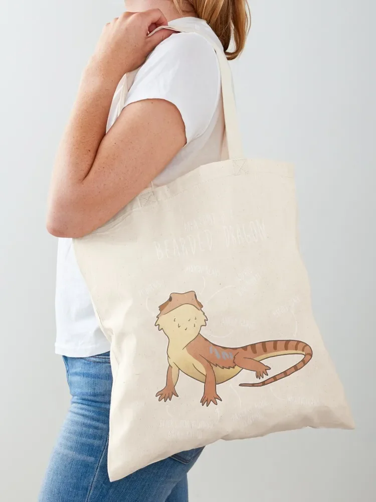 Bearded Dragon Lizard Reptile Anatomy Tote Bag Reusable bags Women bags Tote Bag