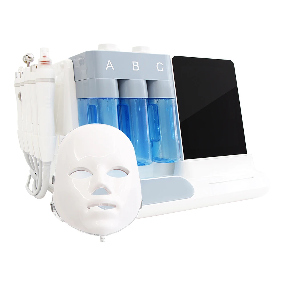 Hydra Oxygen Jet Dermoabrason Machine, Hydro Aqua Peeling, Hidroterapia Facial, Pequena Bolha de Oxigênio, H2O2 para SPA e Casa, 7 em 1