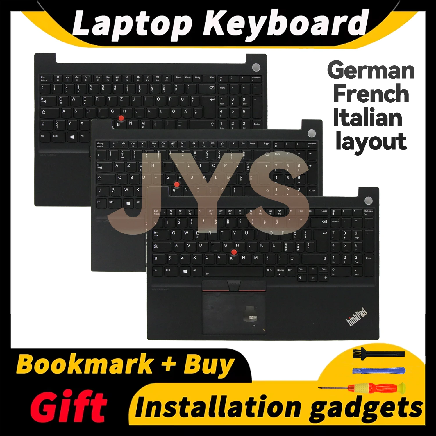 

Клавиатура для ноутбука Lenovo Thinkpad E15 Gen1 с подсветкой, американская/Великобритания/немецкая/французская/испанская/итальянская/португальская/россия/латинская испанская раскладка