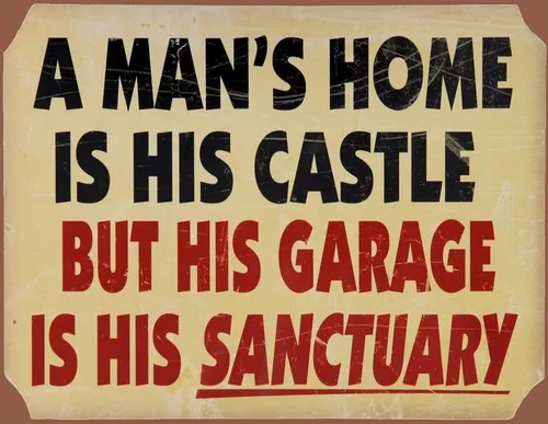 Vintage Mans Home Castle Garage Sanctuary Pub Shed Man Cave Wall Metal SIGN